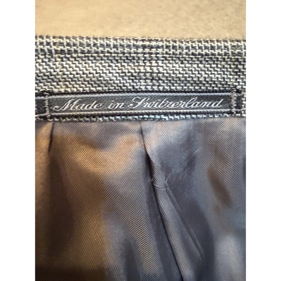 Ermenegildo Zegna Sartoria Louis Boston Gray Plaid DB Sport Coat 46R Lined - Picture 4 of 7